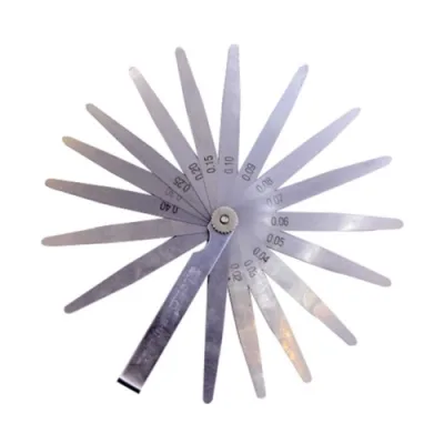 Folding Leaf Ruler Includes 17 Leaves Used to Measure Gaps from 0.02 to 1mm Used in Vehicle Repair and Industrial Maintenance