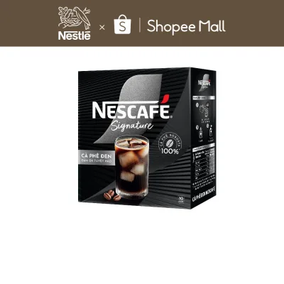 Cà phê đen hòa tan NESCAFÉ Signature Hộp 10 gói ĐẬM ĐÀ TUYỆT HẢO