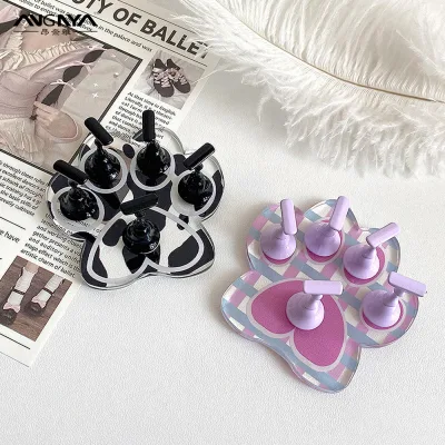 ANNGNYA Acrylic Từ Móng Tay Thực Hành Hiển Thị Đứng Cắt Chân Mèo Hiển Thị Kệ Móng Tay Nghệ Thuật Dụng Cụ