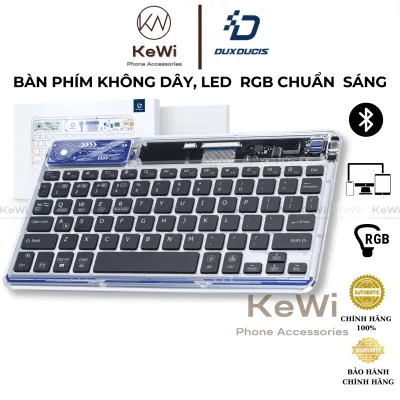 Bàn Phím Không Dây Bluetooth Dux Ducis Dành Cho iPad | Mac | PC | Laptop, CK Series, LED RGB, Giảm Tiếng Ồn, Gõ Êm - HÀNG CHÍNH HÃNG