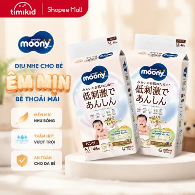 Bỉm Moony Chính Hãng UNICHARM Bỉm Moony Trắng Diu Nhẹ Cao Cấp Cho Bé Đủ Size DÁN/QUẦN