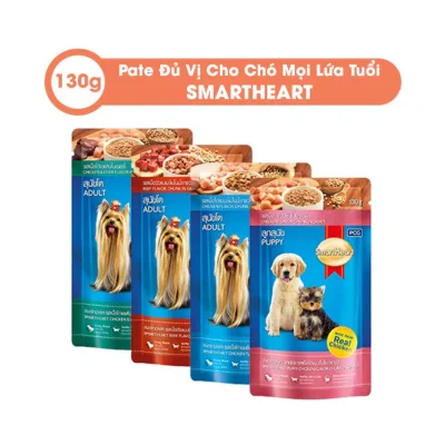 SMARTHEART dog pate with various flavors (130g), wet food for puppies and large dogs, nutrition, pet pate, various flavors