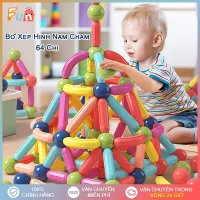 64/42/36/25 Bộ xếp hình nam châm Lắp Ráp Khối Xây Dựng Dính Từ Tính Giáo Dục DIY Sáng Tạo Đồ Chơi Trẻ Em