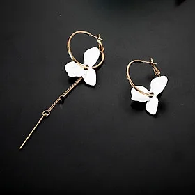 Bông tai hoa giấy dáng dài thanh lịch cho bạn nữ