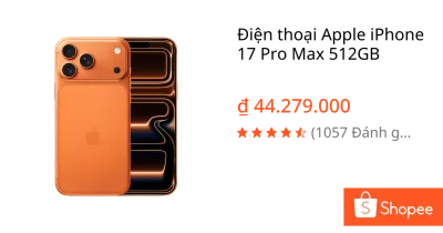 Điện thoại Apple iPhone 17 Pro Max 512GB