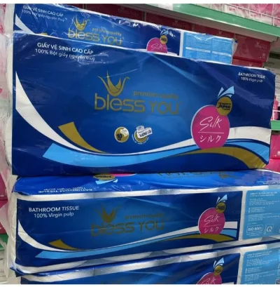 Lốc 10 cuộn giấy vệ sinh Bless You Silk không lõi
