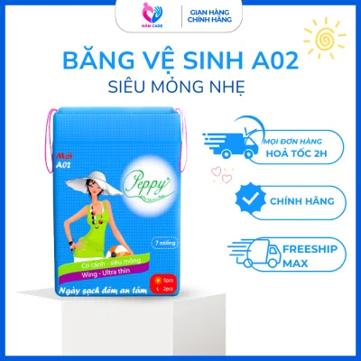 Combo of 60 Packs of Ultra-Thin Sanitary Napkins - Mesh Face Day 23cm, Night 28cm Peppy A02 with Wings (5 Days, 2 Nights))