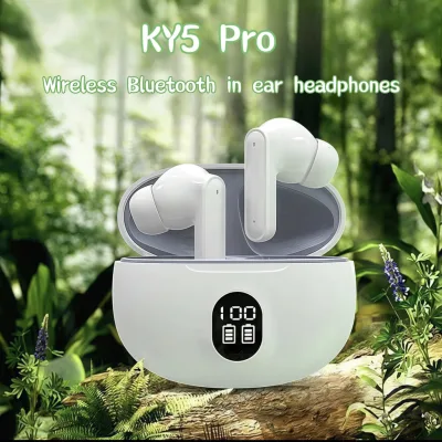 Tai nghe Bluetooth không dây trong tai KY5 Pro, hiệu ứng âm thanh HIFI, màn hình kỹ thuật số thông minh, micrô tích hợp, hỗ trợ gọi điện và điều khiển cảm ứng