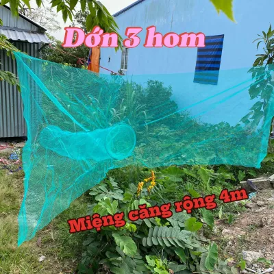 Dớn kẻm bắt tép tôm cá, dớn đại 3 hom, mình dài 3m, đường kính 58cm,50cm,45cm,38cm, mắt lưới 3,5 li