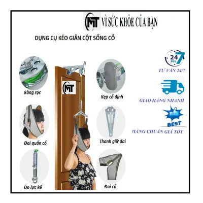 Dụng Cụ Kéo Giãn Cột Sống Cổ GẮN CỬA, Thiết Bị Kéo Giãn Đốt Sống Cổ, Đai Treo Kéo Giãn Cổ Tại Nhà