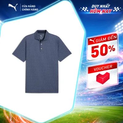 Áo Thun Thể Thao Golf PUMA Nam MATTR Lotus Polo Deep Navy Màu Xanh