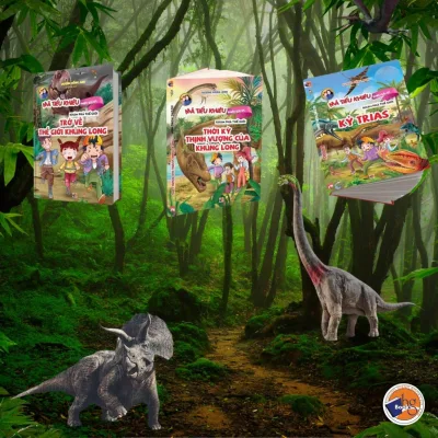 Sách - Bộ sách truyện tranh Thiếu Nhi Khủng Long 3 cuốn
