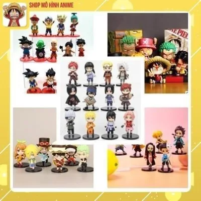 Mô Hình Anime Tổng Hợp, Dragon Ball, One Piece, Naruto, Bộ Các Mô Hình ChiBi Siêu Cute Đáng Yêu, Bộ Sưu Tập Nhân Vật