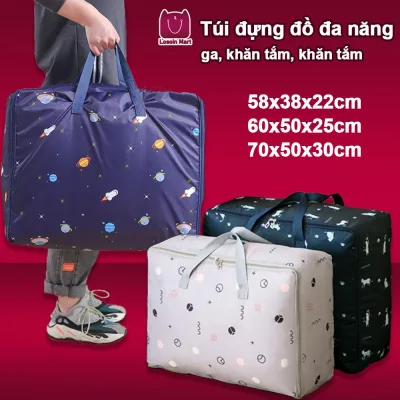 Túi Vải Đựng Chăn Màn, Túi Đựng Đồ, Quần Áo Cỡ Lớn 120L, Chống Nước, Có Quai Xách Chịu Tải Trọng Lớn - Túi Đựng Hành Lý