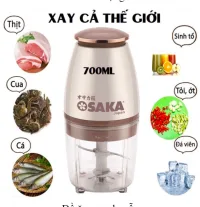 Máy xay đa năng OSAKA Nhật Bản nắp đồng 700ml tiện dụng - Máy say sinh tố, thịt, cá cầm tay , bảo hành 12 tháng , Máy Xay Đồ Ăn Dặm