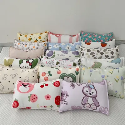 Gối cho bé đi học cotton đũi mềm mịn thoáng khí, vỏ gối hình dễ thương cho bé , kích thước 30x40cm