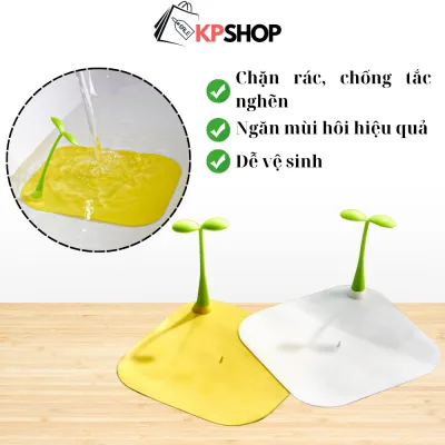 Nắp Cống Silicon Hình Cây Nhỏ Gọn – Chống Côn Trùng, Ngăn Mùi, Dễ Vệ Sinh
