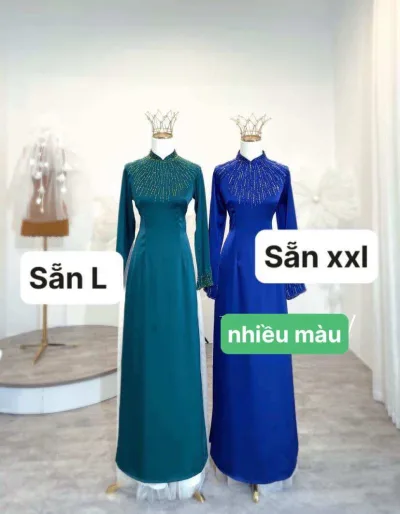 Áo dài sui gia tiệc trung niên