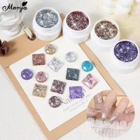 Monja 5ml Móng Tay Nghệ Thuật Lấp Lánh Kim Sa Lấp Lánh Gel Disco Shining Flash Phản Quang Ngâm Tắt UV LED Varnish DIY Dụng Cụ Làm Móng Tay