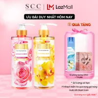 Combo of 2 Cindy Bloom Aroma Flower Perfume Shower Gel Sweet and Feminine + Romantic Muse Seductive and Romantic 640G/Bottle