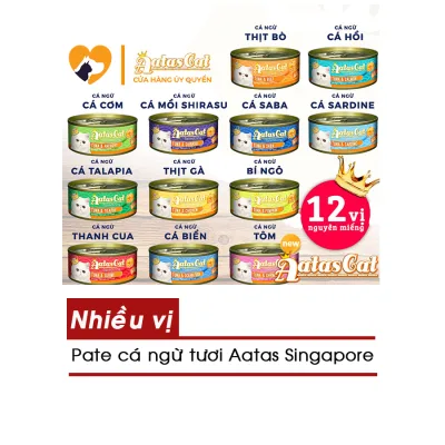 Pate AATAS Cho Mèo Mọi Lứa Tuổi (Cá Ngừ Mix) - Lon 80g - [Nông Trại Thú Cưng]