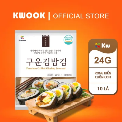 Rong Biển Cuộn Cơm Kimbap, Sushi Kwook [Kwook - 24G - 10 Lá]