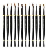 2026 Nylon Móng Tay Bút Dụng Cụ Cho Làm Móng Tay Thiết Kế Thời Trang 1 Pc Đen Móng Tay Bàn Chải Phụ Kiện Cho DIY Nghệ Thuật Trang Trí