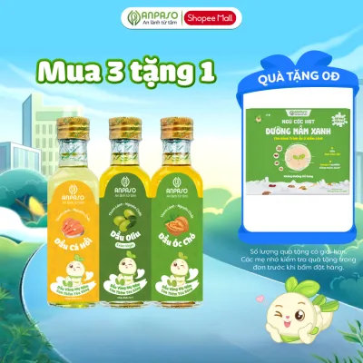 Combo 3 Dầu Ăn Dặm Cho Bé Anpaso 100ml