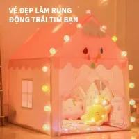 Lều chơi trẻ em sử dụng trong nhà và ngoài trời, đồ chơi giáo dục nhà lâu đài gấp, lều cắm trại cho bé từ 3-8 tuổi, nhà chủ đề công chúa và bé trai, lều ngoài trời chống nắng và gió, phòng chơi tương tác giữa cha mẹ và con cái