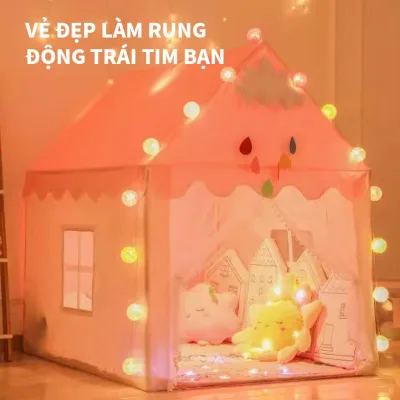 Lều chơi trẻ em sử dụng trong nhà và ngoài trời, đồ chơi giáo dục nhà lâu đài gấp, lều cắm trại cho bé từ 3-8 tuổi, nhà chủ đề công chúa và bé trai, lều ngoài trời chống nắng và gió, phòng chơi tương tác giữa cha mẹ và con cái