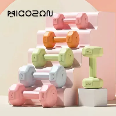 Tạ Tay MICOSON Bọc Nhựa Nguyên Khối Cao Cấp Nhiều Màu Chống Trượt Tập Thể Dục Tại Nhà Yoga Gym