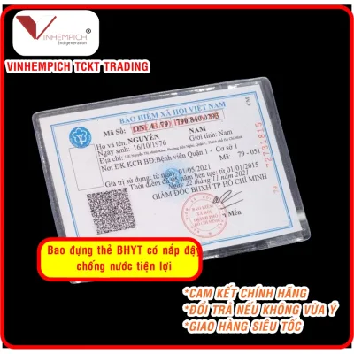Combo 5 Vỏ bao bọc thẻ BẢO HIỂM Y TẾ dẻo trong có nắp đậy thẻ BHYT