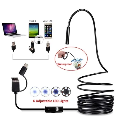 Camera nội soi công nghiệp HD 3 trong 1 Thích hợp cho máy tính bảng và điện thoại android