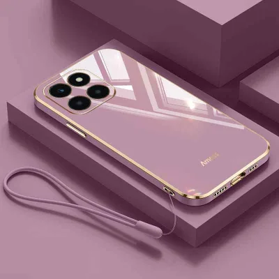 VRQR cho Huawei Honor X7D X7C Honor 400 200 Smart 5G Play 60 Plus Thiết kế mới Phong cách sang trọng Vỏ điện thoại cạnh thẳng Vỏ điện thoại dây treo miễn phí Vỏ điện thoại mềm