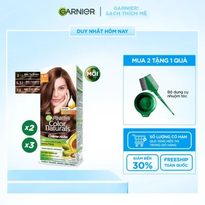 Kem Nhuộm Tóc Tại Nhà Màu Thời Trang - Công nghệ Colorboost kết hợp 3 loại dầu hạt Garnier Color Naturals Ultra Colors