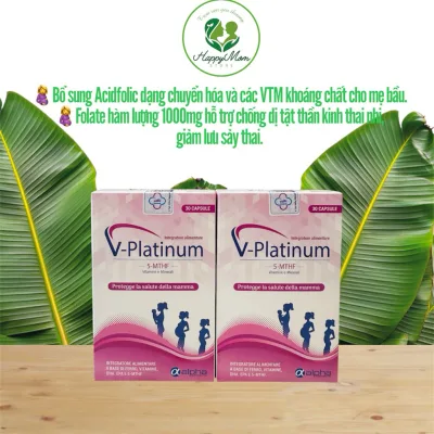 TPBVSK V-Platinum 5-MTHF - Bổ sung Folate và các VTM khoáng chất cho mẹ trước trong và sau bầu