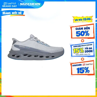Giày Thể Thao Nam Skechers Slip-ins Performance Max Cushioning Glide-Step Sapphire - 220425-GRY Air-Cooled Goga Mat