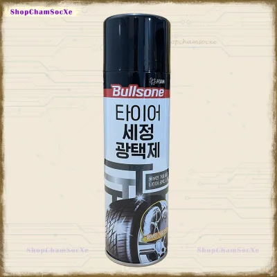Chai xịt bọt bảo dưỡng lốp xe ô tô Bullsone Tire Clean & Shine 550ml