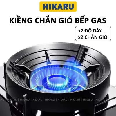 Kiềng Chắn Gió Bếp Ga 2 Lớp Cản Gió 99% Thép Đen Sơn Tĩnh Điện Bếp Ga Gia Đình HIKARU DT250800401