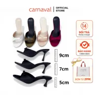 Dép Cao Gót Nữ Carnaval Gót Cao 7cm - 9cm Siêu Tôn Dáng Quai Ngang Trang Trí Nơ Siêu Xinh - VS91