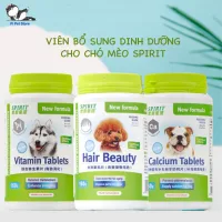 Canxi/Vitamin/Khoáng/Dưỡng lông bổ sung dinh dưỡng, kích thích ăn uống cho chó mèo chính hãng Spirit (viên)