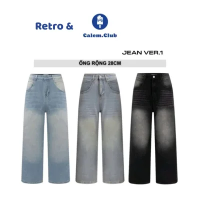 Quần Jeans Ống Suông Ver 1 Calem.Club nhiều màu tôn dáng form unisex nam nữ
