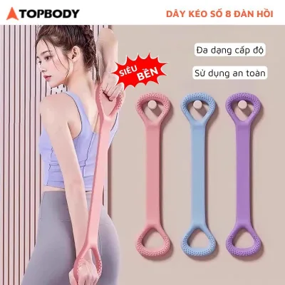 Dây Kéo Đàn Hồi Topbody, Dây kháng lực số 8 chuyên dụng Fitness Yoga Gym KicoSport DAYDH