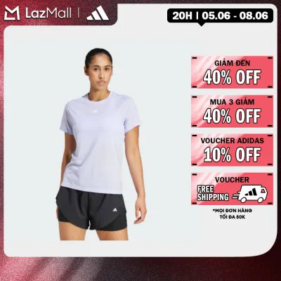 adidas Gym & Training Áo Thun Cổ Tròn Minimal Branding Train Essentials AEROREADY Nữ Màu tím JC9532