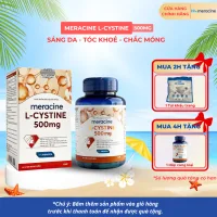 Viên Uống Meracine L-Cystine 500mg Giúp Sáng Da, hỗ trợ giảm nám, giảm mụn, rụng tóc, giảm gãy móng (Lọ 60V)))