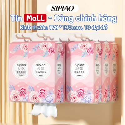 Sipiao Khăn giấy treo mặt siêu mềm và chắc chắn 4 lớp (1212-10) 1000 chiếc mỗi gói Giấy vệ sinh