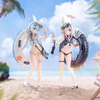 Vòng bơi tập tin Azure Arona & Prana Thành phẩm Hình sản phẩm Máy tính để bàn Mô hình nhỏ Anime Hàng hóa Anime Mô hình Chơi Mô hình Khung máy tính để bàn Hình Trang trí Tượng Quà tặng sinh nhật Quà tặng Màu chưa mở
