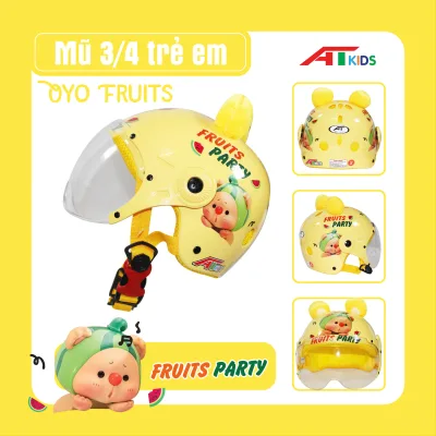 Mũ Bảo Hiểm Em Bé Tem Trái Cây AT 03 chính hãng đến từ cty Tân Việt Á có kính