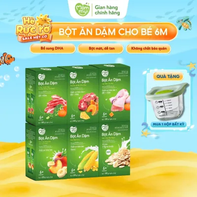 Mammy Baby Food Powder for Babies from 6 Months Old Includes Oatmeal Milk Powder, Young Corn Milk, Summer Fruits, Pork Rib Porridge, Stewed Beef and Chicken.