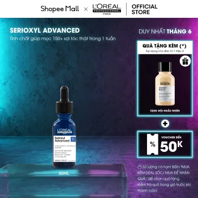 Tinh chất tăng mật độ làm dày tóc chuyên nghiệp L'Oréal Professionnel Serioxyl Advanced 30ml - Dành cho tóc thưa, mảnh